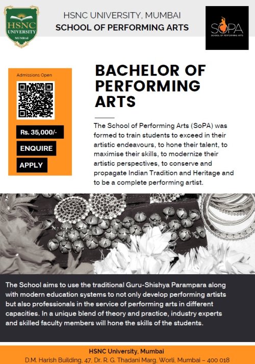 School of Performing Arts, HSNC University, Mumbai