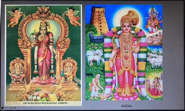 Minakshi and Andal iconography