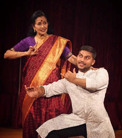 Saroja Vaidyanathan with student Vinay Tiwari