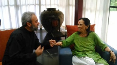 Ashish Khokar with Mrinalini Sarabhai