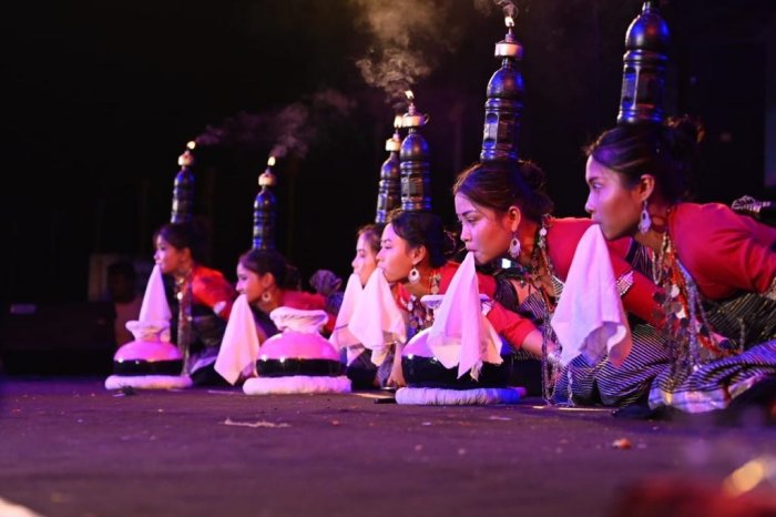Hojagiri dancers from Tripura