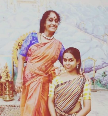 Amrita Singh with her Guru Sobha Naidu