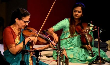 Dr.N Rajam and her granddaughter Nandini Shankar