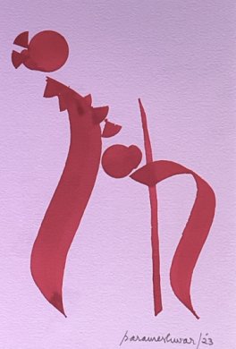 Pictorial calligraphy by Parameshwar Raju