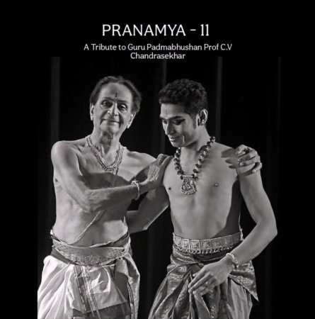 Samrat Dutta with Guru CV Chandrasekhar