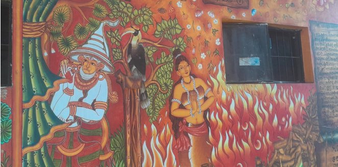 Mural of a scene from Ramayana